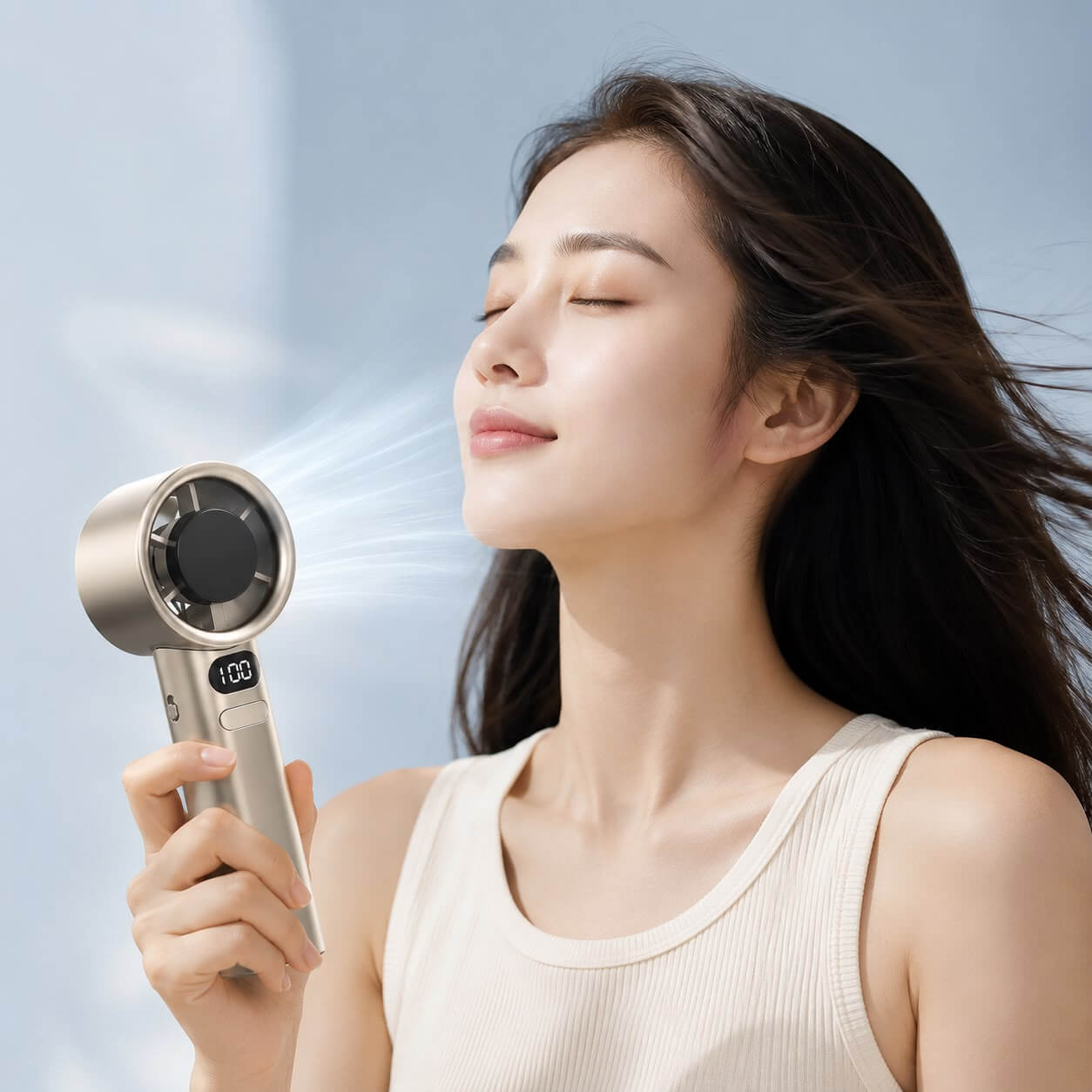 Portable cooling fan for summer comfort and everyday life